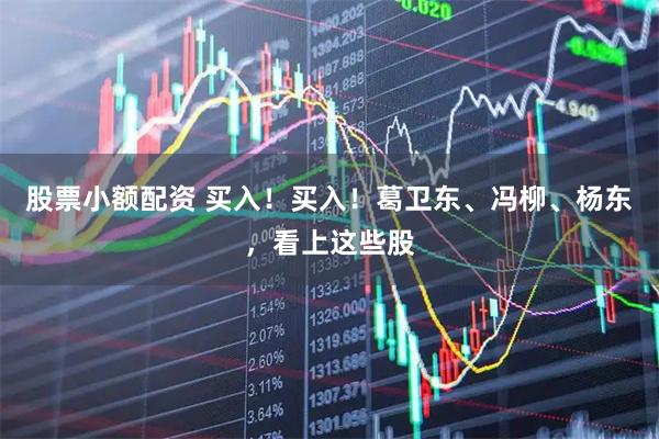 股票小额配资 买入！买入！葛卫东、冯柳、杨东，看上这些股